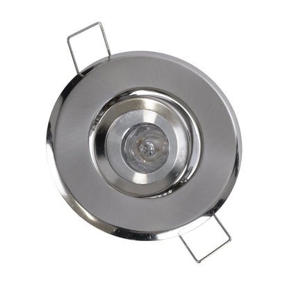DELTA 77802 Χωνευτό Κινούμενο Στρόγγυλο Σποτ Οροφής για Λάμπα MR11 με Βάση GU5.3 ή GU10 - IP20 - Μεταλλικό - Φ70 x Υ21mm - Νίκελ Ματ