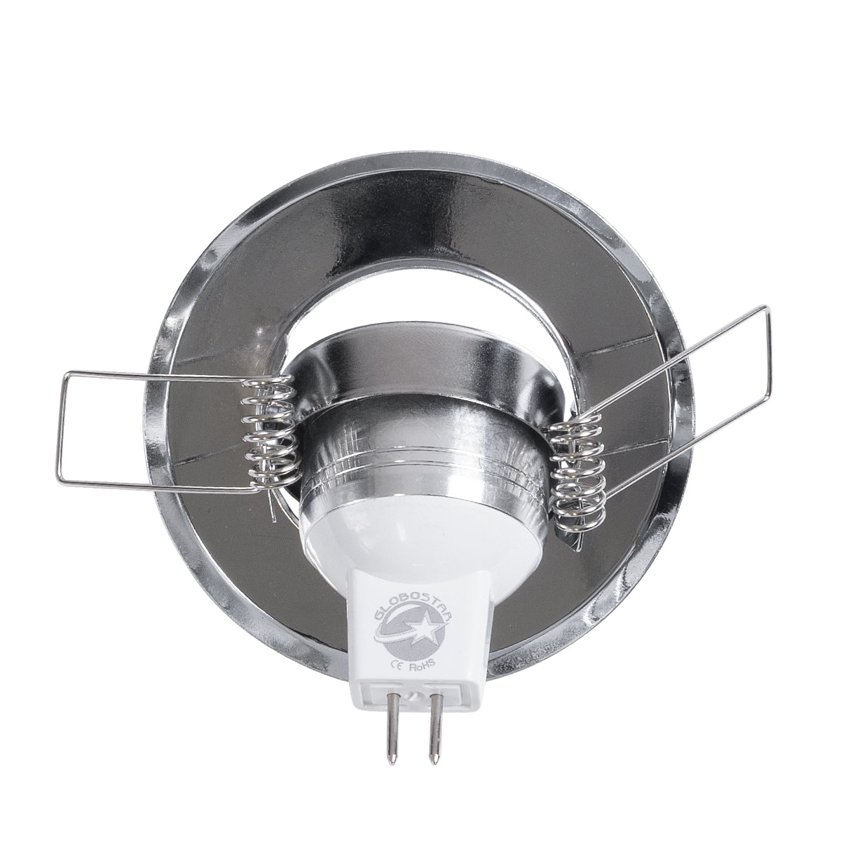 DELTA 77803 Χωνευτό Κινούμενο Στρόγγυλο Σποτ Οροφής για Λάμπα MR11 με Βάση GU5.3 ή GU10 - IP20 - Μεταλλικό - Φ70 x Υ21mm - Χρώμιο Νίκελ