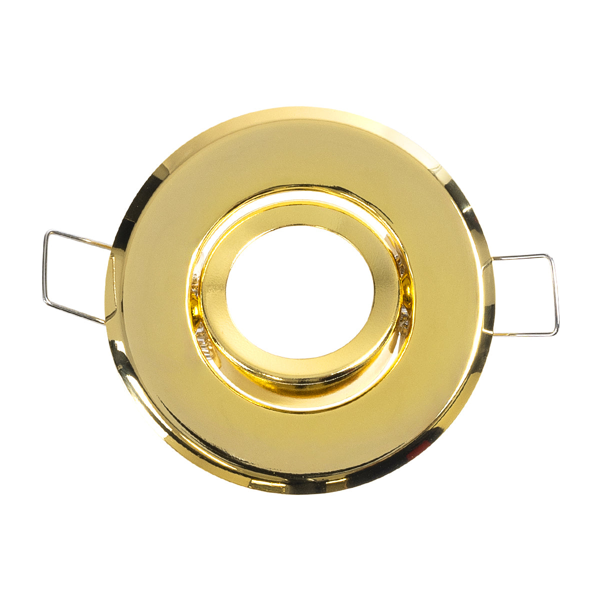 DELTA 77804 Χωνευτό Κινούμενο Στρόγγυλο Σποτ Οροφής για Λάμπα MR11 με Βάση GU5.3 ή GU10 - IP20 - Μεταλλικό - Φ70 x Υ21mm - Χρυσό Πλατίνα