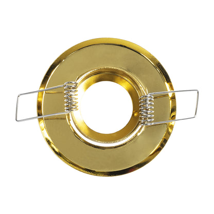 DELTA 77804 Χωνευτό Κινούμενο Στρόγγυλο Σποτ Οροφής για Λάμπα MR11 με Βάση GU5.3 ή GU10 - IP20 - Μεταλλικό - Φ70 x Υ21mm - Χρυσό Πλατίνα