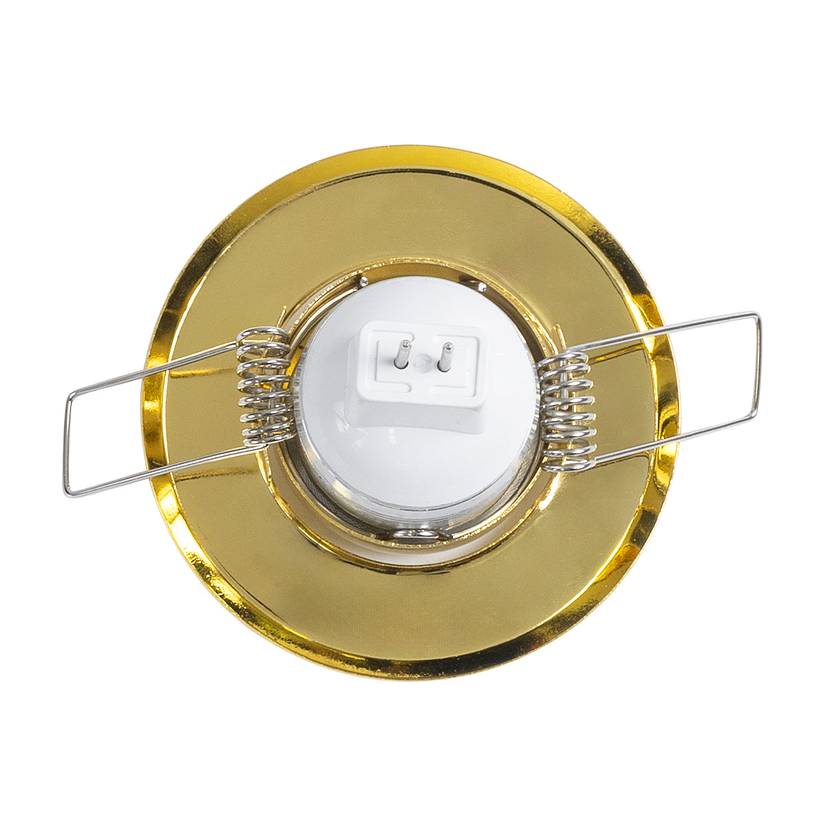 DELTA 77804 Χωνευτό Κινούμενο Στρόγγυλο Σποτ Οροφής για Λάμπα MR11 με Βάση GU5.3 ή GU10 - IP20 - Μεταλλικό - Φ70 x Υ21mm - Χρυσό Πλατίνα