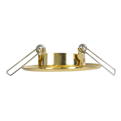 DELTA 77804 Χωνευτό Κινούμενο Στρόγγυλο Σποτ Οροφής για Λάμπα MR11 με Βάση GU5.3 ή GU10 - IP20 - Μεταλλικό - Φ70 x Υ21mm - Χρυσό Πλατίνα