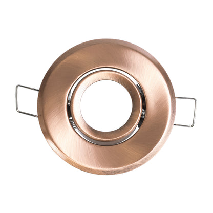 DELTA 77805 Χωνευτό Κινούμενο Στρόγγυλο Σποτ Οροφής για Λάμπα MR11 με Βάση GU5.3 ή GU10 - IP20 - Μεταλλικό - Φ70 x Υ21mm - Χάλκινο