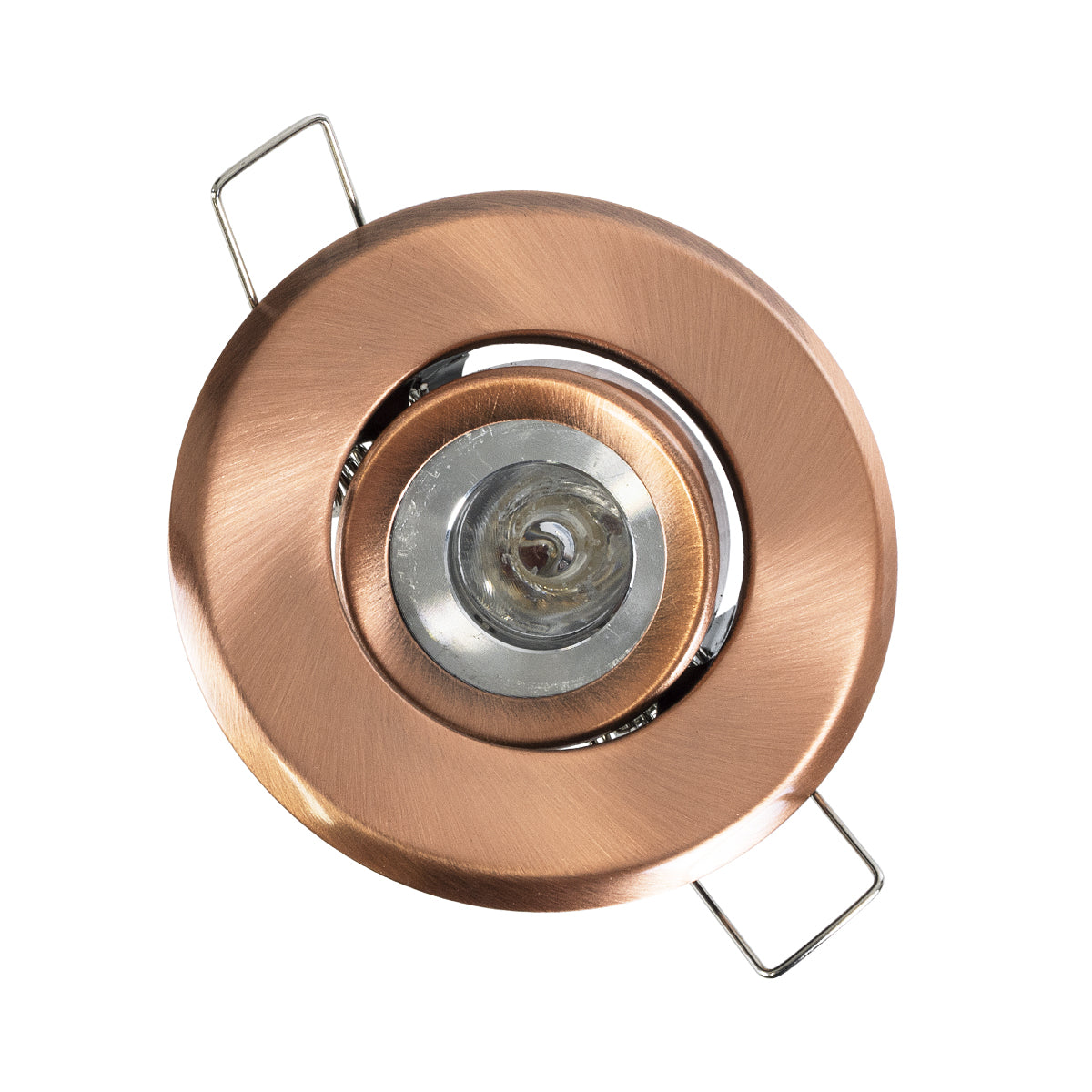 DELTA 77805 Χωνευτό Κινούμενο Στρόγγυλο Σποτ Οροφής για Λάμπα MR11 με Βάση GU5.3 ή GU10 - IP20 - Μεταλλικό - Φ70 x Υ21mm - Χάλκινο