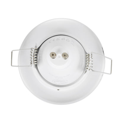 DELTA 77807 Χωνευτό Στρόγγυλο Σποτ Οροφής για Λάμπα MR16 με Βάση GU5.3 ή GU10 - IP20 - Μεταλλικό - Φ83 x Υ31mm - Λευκό