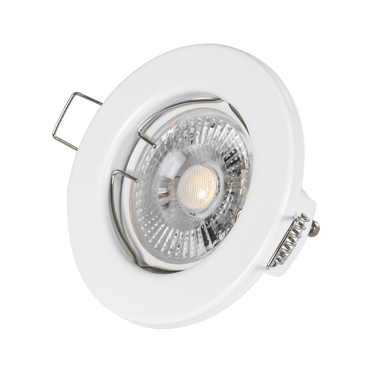 DELTA 77807 Χωνευτό Στρόγγυλο Σποτ Οροφής για Λάμπα MR16 με Βάση GU5.3 ή GU10 - IP20 - Μεταλλικό - Φ83 x Υ31mm - Λευκό