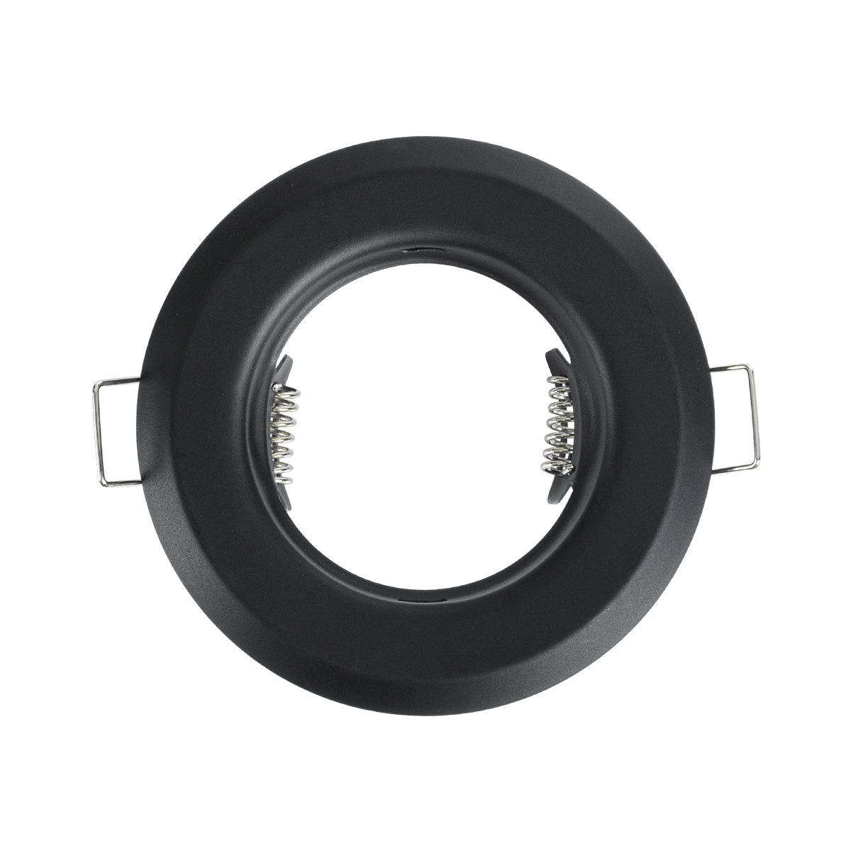 DELTA 77808 Χωνευτό Στρόγγυλο Σποτ Οροφής για Λάμπα MR16 με Βάση GU5.3 ή GU10 - IP20 - Μεταλλικό - Φ83 x Υ31mm - Μαύρο