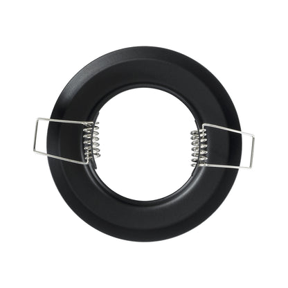 DELTA 77808 Χωνευτό Στρόγγυλο Σποτ Οροφής για Λάμπα MR16 με Βάση GU5.3 ή GU10 - IP20 - Μεταλλικό - Φ83 x Υ31mm - Μαύρο