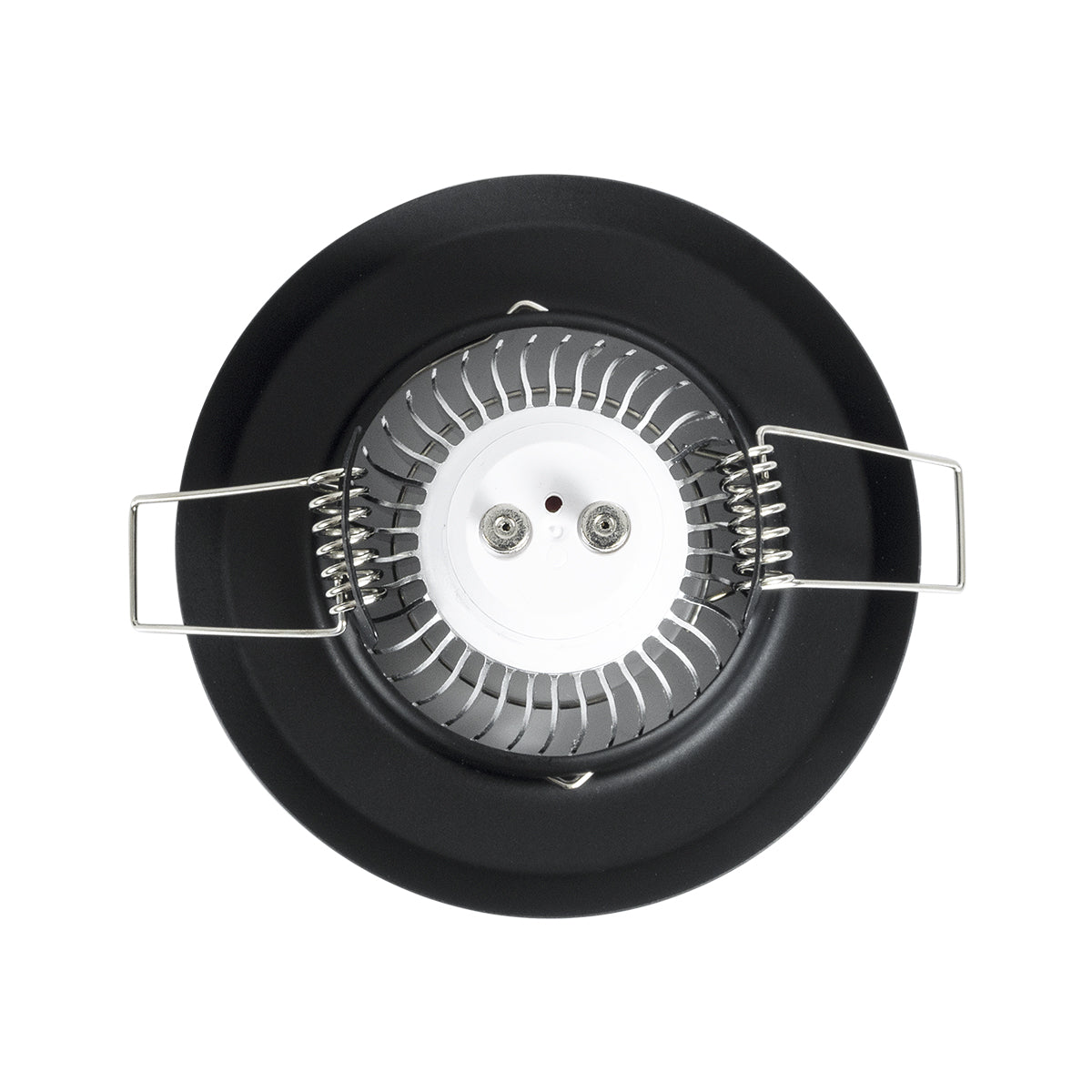 DELTA 77808 Χωνευτό Στρόγγυλο Σποτ Οροφής για Λάμπα MR16 με Βάση GU5.3 ή GU10 - IP20 - Μεταλλικό - Φ83 x Υ31mm - Μαύρο