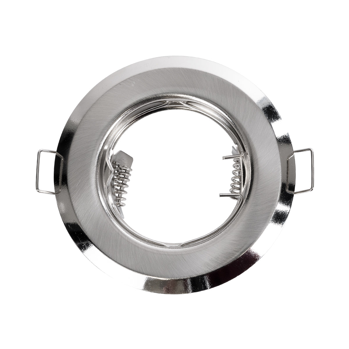 RAFY 77809 Χωνευτή Βάση για Σποτ MR16 με Ντουί GU10/GU5.3 IP20 - Νίκελ Βούρτσας - Μ8.3 x Π8.3 x Υ3.1 / Q6