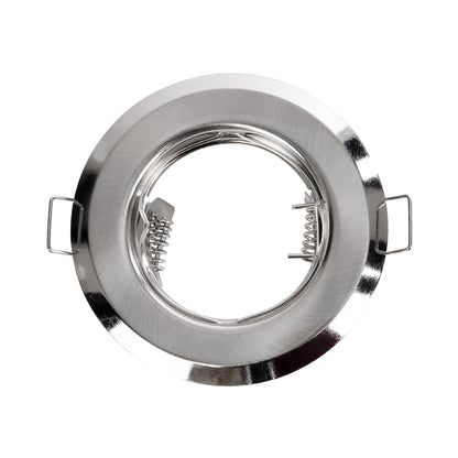 RAFY 77809 Χωνευτή Βάση για Σποτ MR16 με Ντουί GU10/GU5.3 IP20 - Νίκελ Βούρτσας - Μ8.3 x Π8.3 x Υ3.1 / Q6