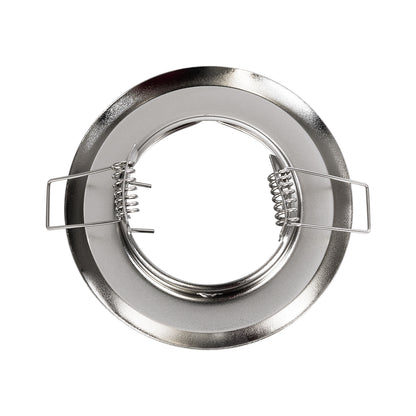 RAFY 77809 Χωνευτή Βάση για Σποτ MR16 με Ντουί GU10/GU5.3 IP20 - Νίκελ Βούρτσας - Μ8.3 x Π8.3 x Υ3.1 / Q6