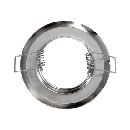 DELTA 77810 Χωνευτό Στρόγγυλο Σποτ Οροφής για Λάμπα MR16 με Βάση GU5.3 ή GU10 - IP20 - Μεταλλικό - Φ83 x Υ31mm - Χρώμιο Νίκελ