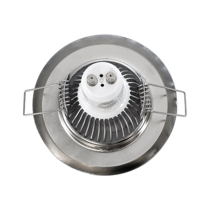 DELTA 77810 Χωνευτό Στρόγγυλο Σποτ Οροφής για Λάμπα MR16 με Βάση GU5.3 ή GU10 - IP20 - Μεταλλικό - Φ83 x Υ31mm - Χρώμιο Νίκελ