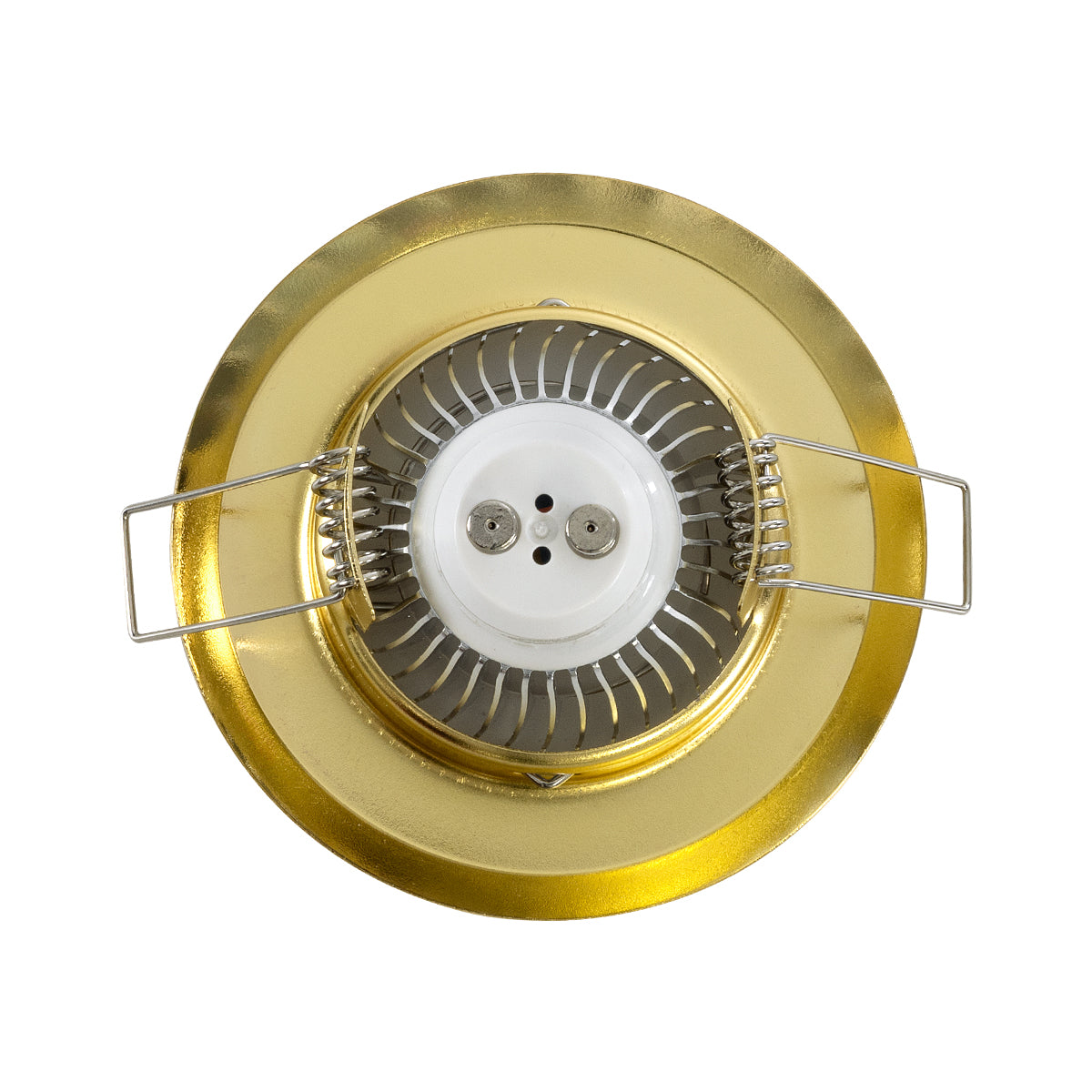 DELTA 77811 Χωνευτό Στρόγγυλο Σποτ Οροφής για Λάμπα MR16 με Βάση GU5.3 ή GU10 - IP20 - Μεταλλικό - Φ83 x Υ31mm - Χρυσό Πλατίνα