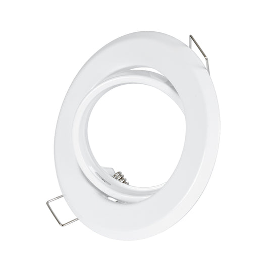 RAFY 77814 Χωνευτή Κινούμενη Βάση για Σποτ MR16 με Ντουί GU10/GU5.3 IP20 - Λευκό - Μ9.2 x Π9.2 x Υ3.1 / Q7