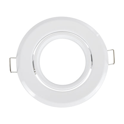 RAFY 77814 Χωνευτή Κινούμενη Βάση για Σποτ MR16 με Ντουί GU10/GU5.3 IP20 - Λευκό - Μ9.2 x Π9.2 x Υ3.1 / Q7