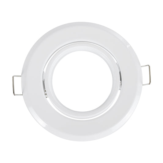 RAFY 77814 Χωνευτή Κινούμενη Βάση για Σποτ MR16 με Ντουί GU10/GU5.3 IP20 - Λευκό - Μ9.2 x Π9.2 x Υ3.1 / Q7