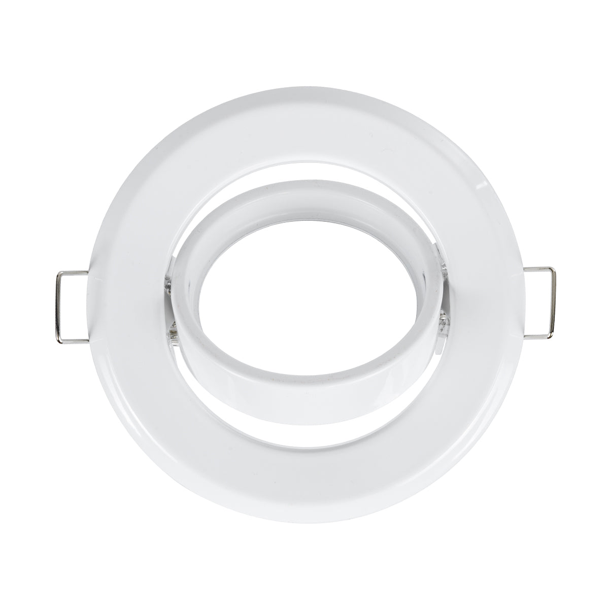 RAFY 77814 Χωνευτή Κινούμενη Βάση για Σποτ MR16 με Ντουί GU10/GU5.3 IP20 - Λευκό - Μ9.2 x Π9.2 x Υ3.1 / Q7