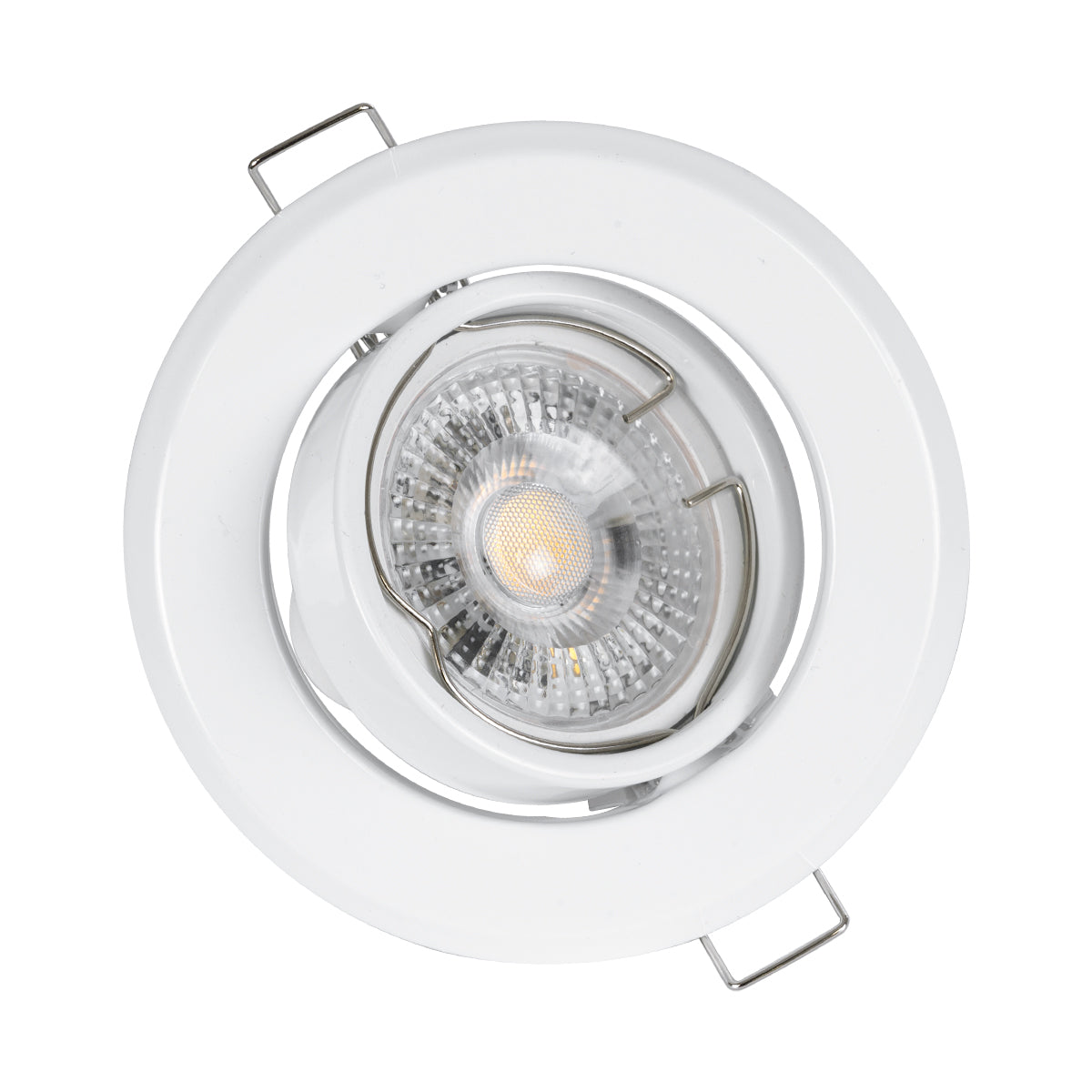 RAFY 77814 Χωνευτή Κινούμενη Βάση για Σποτ MR16 με Ντουί GU10/GU5.3 IP20 - Λευκό - Μ9.2 x Π9.2 x Υ3.1 / Q7