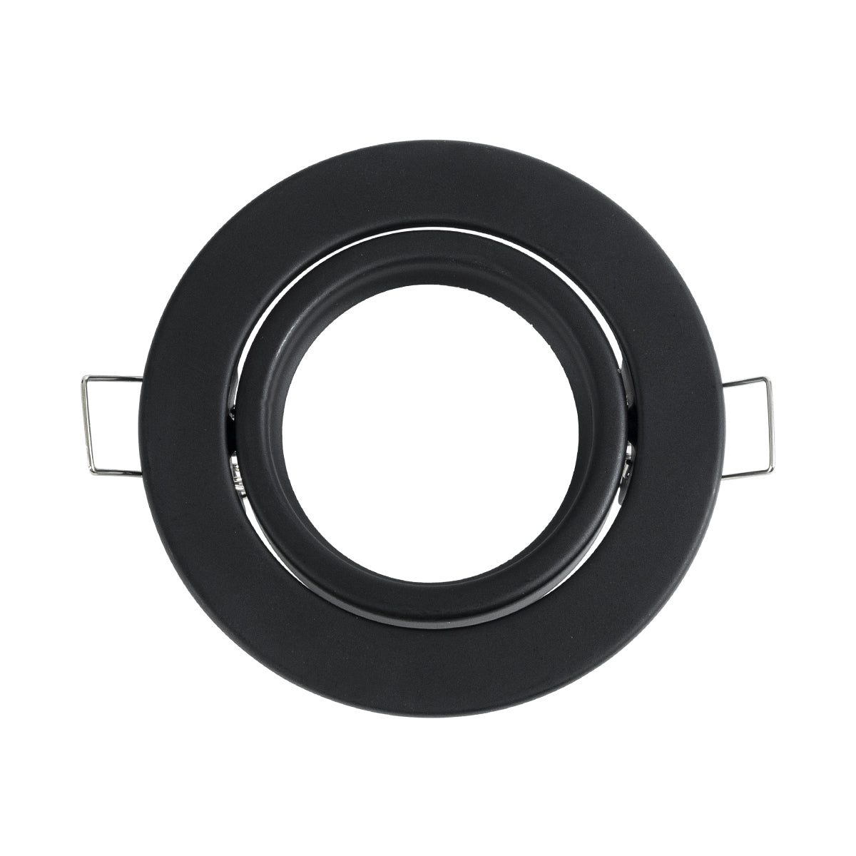 DELTA 77815 Χωνευτό Κινούμενο Στρόγγυλο Σποτ Οροφής για Λάμπα MR16 με Βάση GU5.3 ή GU10 - IP20 - Μεταλλικό - Φ92 x Υ28mm- Μαύρο