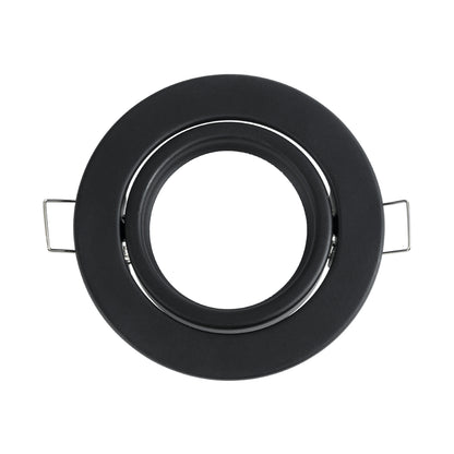 DELTA 77815 Χωνευτό Κινούμενο Στρόγγυλο Σποτ Οροφής για Λάμπα MR16 με Βάση GU5.3 ή GU10 - IP20 - Μεταλλικό - Φ92 x Υ28mm- Μαύρο