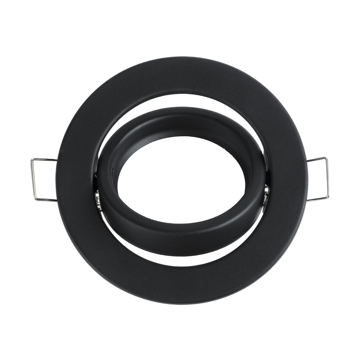 DELTA 77815 Χωνευτό Κινούμενο Στρόγγυλο Σποτ Οροφής για Λάμπα MR16 με Βάση GU5.3 ή GU10 - IP20 - Μεταλλικό - Φ92 x Υ28mm- Μαύρο