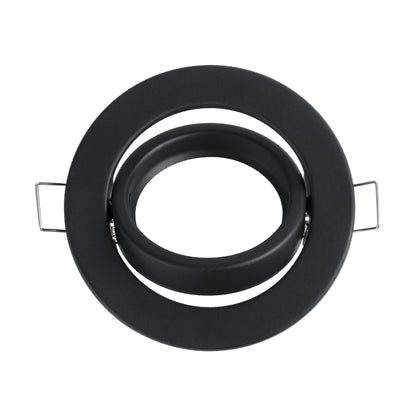 DELTA 77815 Χωνευτό Κινούμενο Στρόγγυλο Σποτ Οροφής για Λάμπα MR16 με Βάση GU5.3 ή GU10 - IP20 - Μεταλλικό - Φ92 x Υ28mm- Μαύρο