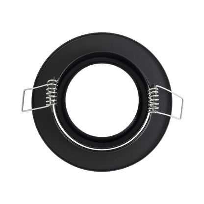 DELTA 77815 Χωνευτό Κινούμενο Στρόγγυλο Σποτ Οροφής για Λάμπα MR16 με Βάση GU5.3 ή GU10 - IP20 - Μεταλλικό - Φ92 x Υ28mm- Μαύρο