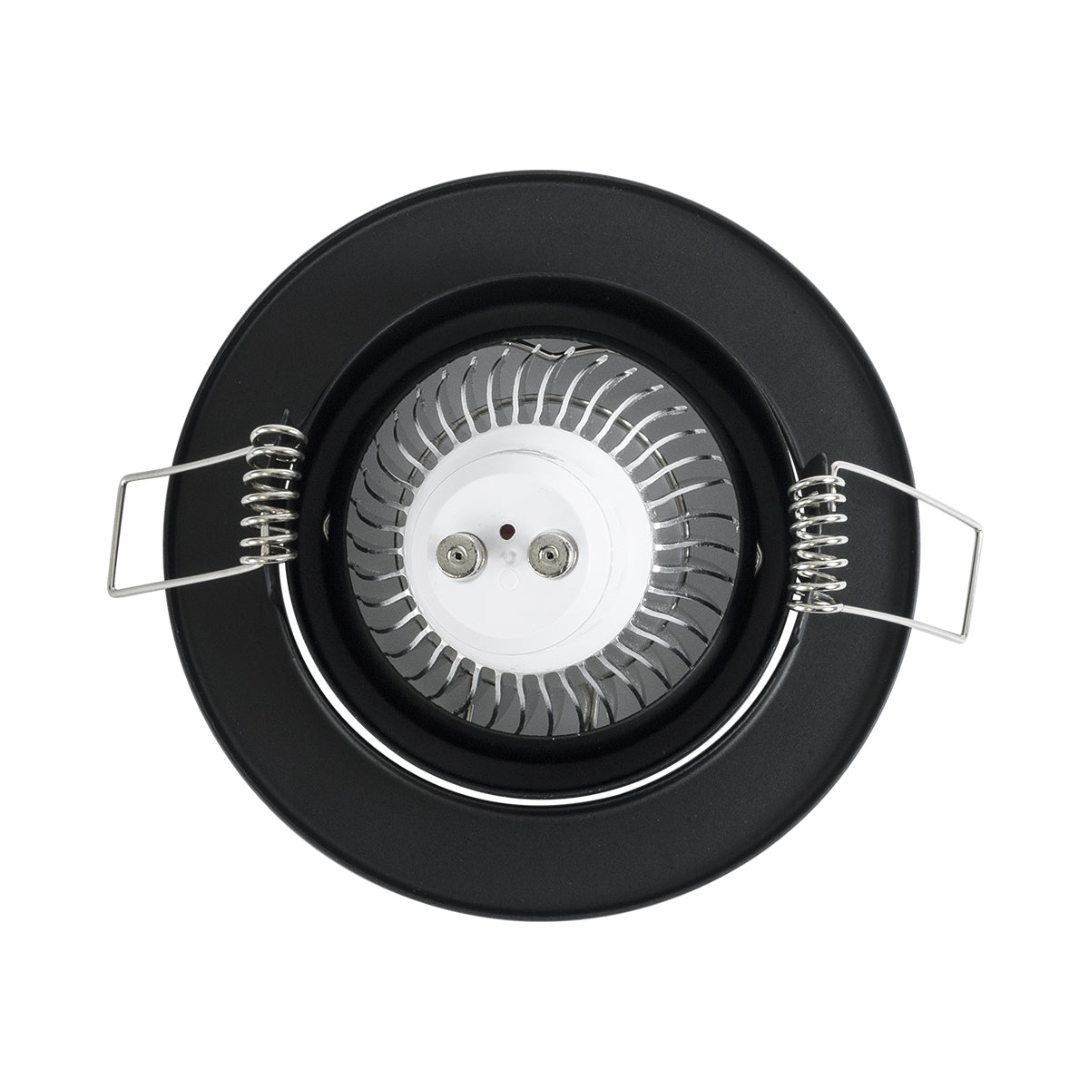 DELTA 77815 Χωνευτό Κινούμενο Στρόγγυλο Σποτ Οροφής για Λάμπα MR16 με Βάση GU5.3 ή GU10 - IP20 - Μεταλλικό - Φ92 x Υ28mm- Μαύρο