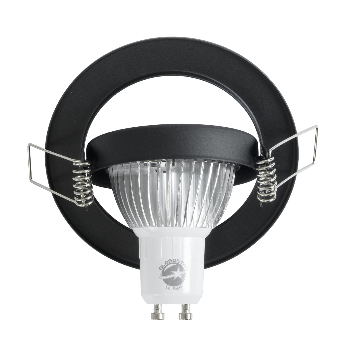 DELTA 77815 Χωνευτό Κινούμενο Στρόγγυλο Σποτ Οροφής για Λάμπα MR16 με Βάση GU5.3 ή GU10 - IP20 - Μεταλλικό - Φ92 x Υ28mm- Μαύρο