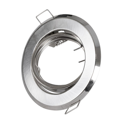 RAFY 77816 Χωνευτή Κινούμενη Βάση για Σποτ MR16 για Ντουί GU10/GU5.3 IP20 - Νίκελ Βούρτσας - Μ9.2 x Π9.2 x Υ3.1 / Q7