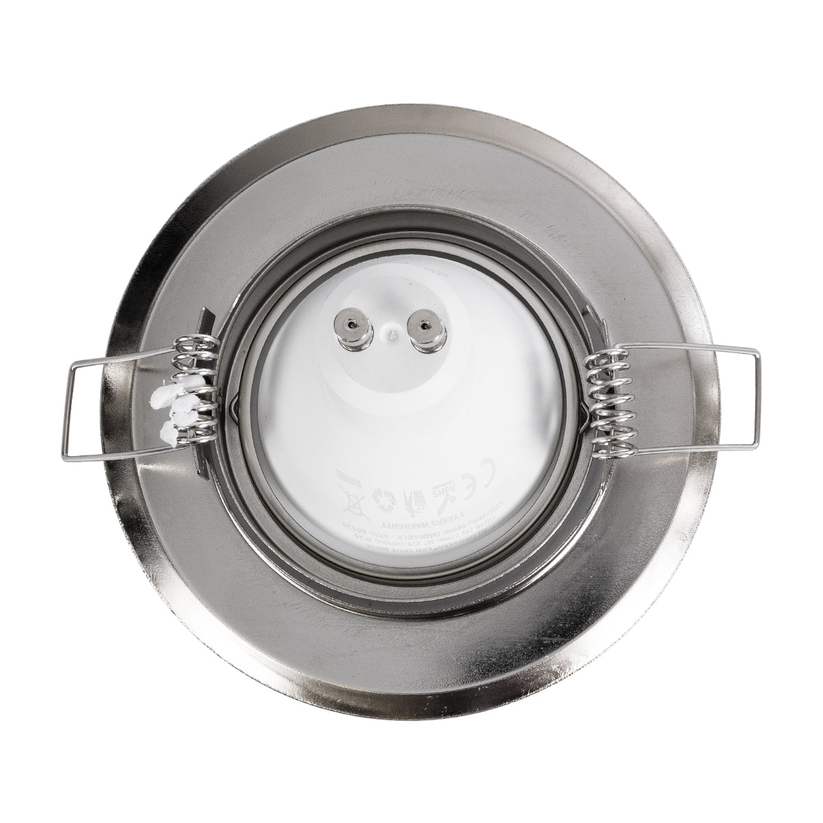 RAFY 77816 Χωνευτή Κινούμενη Βάση για Σποτ MR16 για Ντουί GU10/GU5.3 IP20 - Νίκελ Βούρτσας - Μ9.2 x Π9.2 x Υ3.1 / Q7