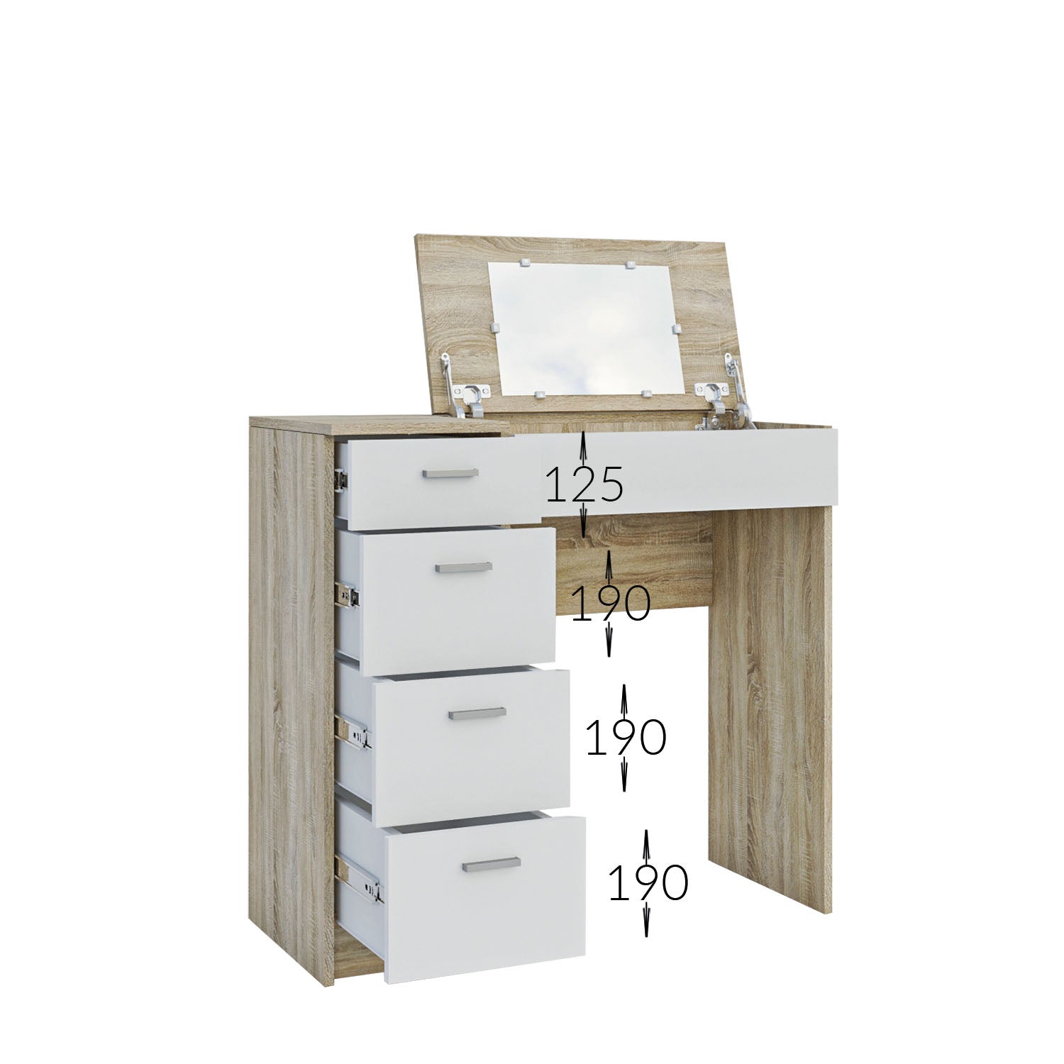 Τουαλέτα Tab Σονόμα-Λευκό 90x42x82-110