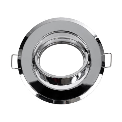 DELTA 77817 Χωνευτό Κινούμενο Στρόγγυλο Σποτ Οροφής για Λάμπα MR16 με Βάση GU5.3 ή GU10 - IP20 - Μεταλλικό - Φ92 x Υ28mm - Χρώμιο Νίκελ