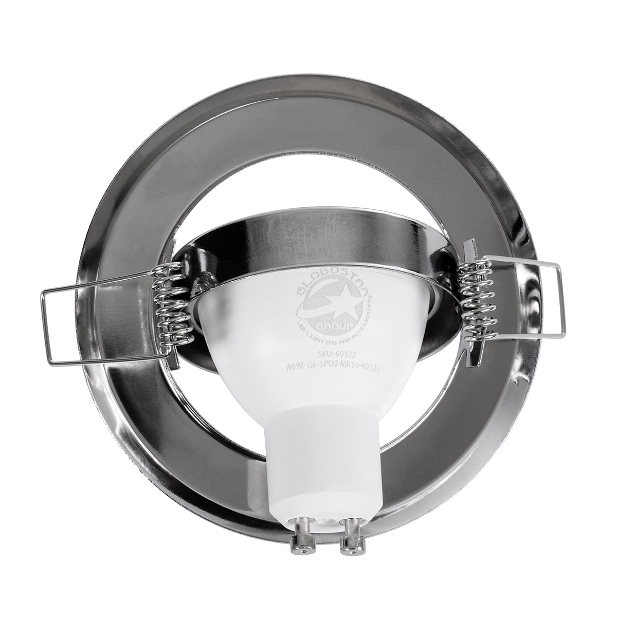 DELTA 77817 Χωνευτό Κινούμενο Στρόγγυλο Σποτ Οροφής για Λάμπα MR16 με Βάση GU5.3 ή GU10 - IP20 - Μεταλλικό - Φ92 x Υ28mm - Χρώμιο Νίκελ