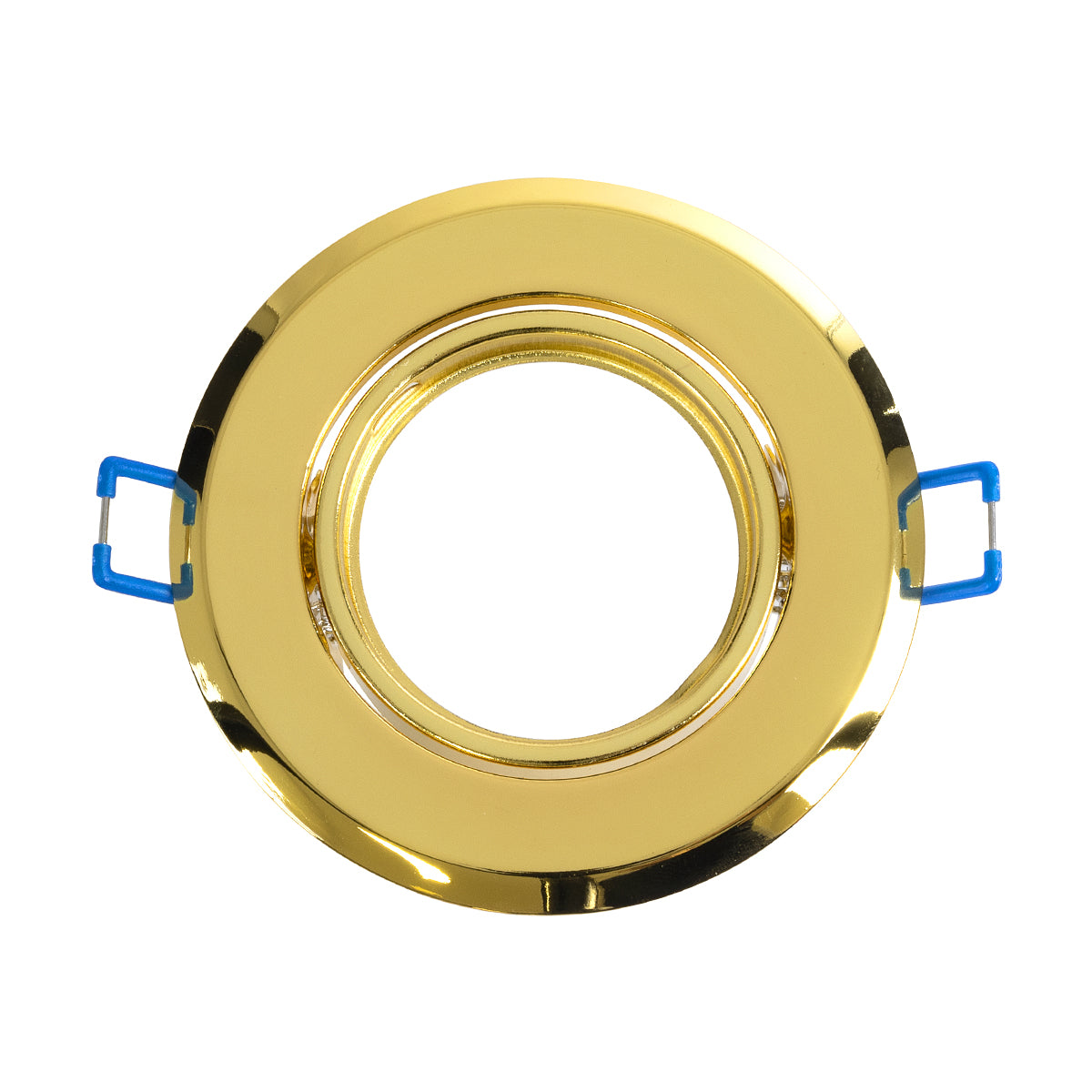 DELTA 77818 Χωνευτό Κινούμενο Στρόγγυλο Σποτ Οροφής για Λάμπα MR16 με Βάση GU5.3 ή GU10 - IP20 - Μεταλλικό - Φ92 x Υ28mm - Χρυσό Πλατίνα