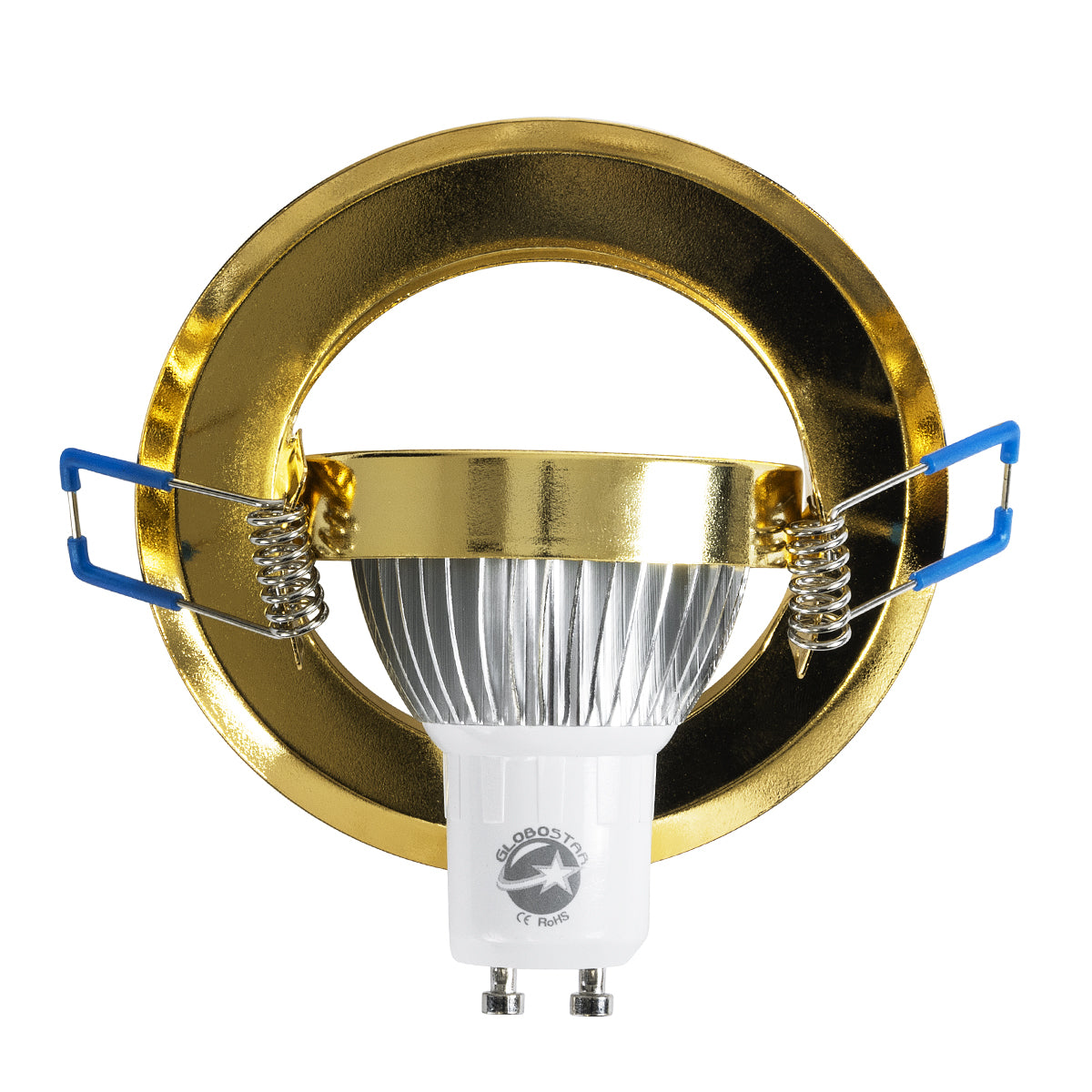 DELTA 77818 Χωνευτό Κινούμενο Στρόγγυλο Σποτ Οροφής για Λάμπα MR16 με Βάση GU5.3 ή GU10 - IP20 - Μεταλλικό - Φ92 x Υ28mm - Χρυσό Πλατίνα