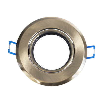 DELTA 77820 Χωνευτό Κινούμενο Στρόγγυλο Σποτ Οροφής για Λάμπα MR16 με Βάση GU5.3 ή GU10 - IP20 - Μεταλλικό - Φ92 x Υ28mm - Μπρούτζινο