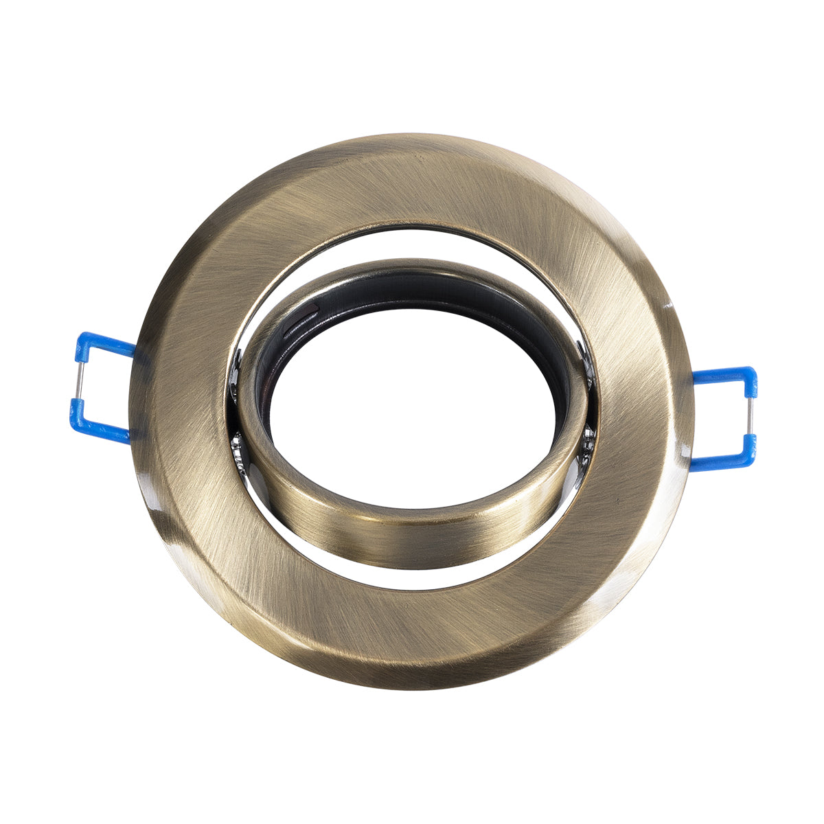 DELTA 77820 Χωνευτό Κινούμενο Στρόγγυλο Σποτ Οροφής για Λάμπα MR16 με Βάση GU5.3 ή GU10 - IP20 - Μεταλλικό - Φ92 x Υ28mm - Μπρούτζινο