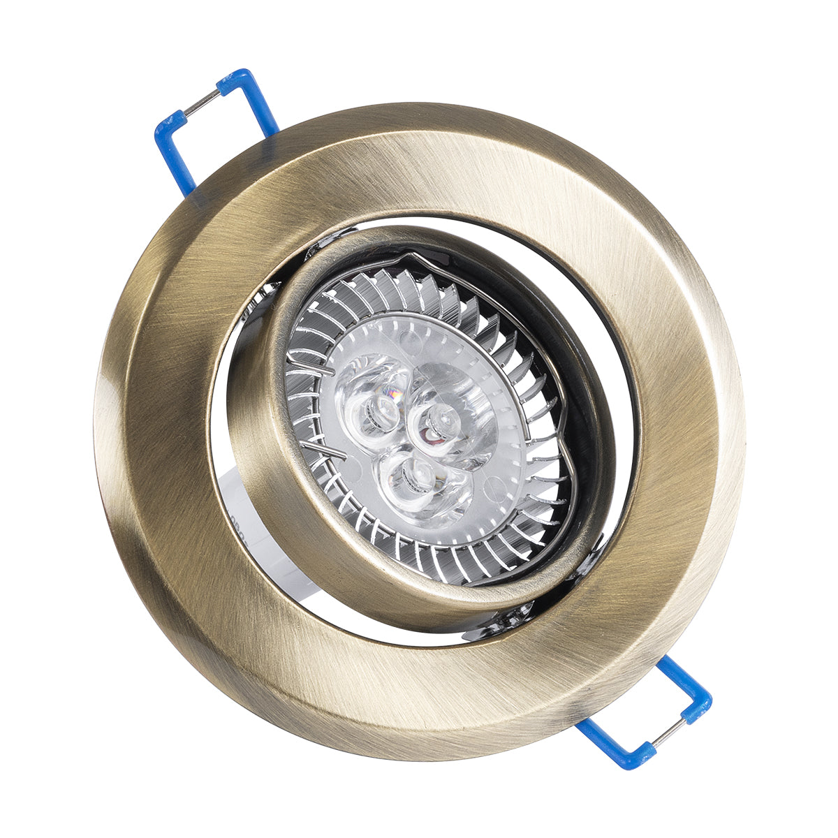 DELTA 77820 Χωνευτό Κινούμενο Στρόγγυλο Σποτ Οροφής για Λάμπα MR16 με Βάση GU5.3 ή GU10 - IP20 - Μεταλλικό - Φ92 x Υ28mm - Μπρούτζινο
