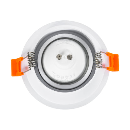 ALPHA 77830 Χωνευτό Κινούμενο Στρόγγυλο Σποτ Οροφής για Λάμπα MR16/GU10 - IP20 - Χυτό Αλουμίνιο - Φ9.4 x Υ4.2cm - Λευκό