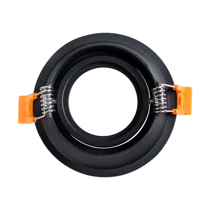 ALPHA 77831 Χωνευτή Κινούμενη Βάση για Σποτ MR16 με Ντουί GU10/GU5.3 IP20 - Μαύρο Ματ - Μ9.4 x Π9.4 x Υ4.2 / Q8.3εκ