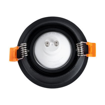 ALPHA 77831 Χωνευτή Κινούμενη Βάση για Σποτ MR16 με Ντουί GU10/GU5.3 IP20 - Μαύρο Ματ - Μ9.4 x Π9.4 x Υ4.2 / Q8.3εκ