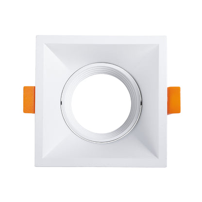 ALPHA 77832 Χωνευτό Κινούμενο Τετράγωνο Σποτ Οροφής για Λάμπα MR16/GU10 - IP20 - Χυτό Αλουμίνιο - Μ9 x Π9 x Υ4.5cm - Λευκό