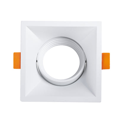 ALPHA 77832 Χωνευτό Κινούμενο Τετράγωνο Σποτ Οροφής για Λάμπα MR16/GU10 - IP20 - Χυτό Αλουμίνιο - Μ9 x Π9 x Υ4.5cm - Λευκό