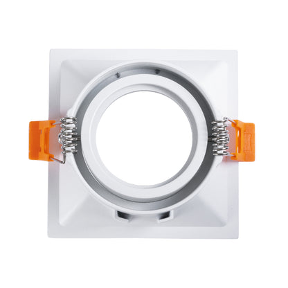 ALPHA 77832 Χωνευτό Κινούμενο Τετράγωνο Σποτ Οροφής για Λάμπα MR16/GU10 - IP20 - Χυτό Αλουμίνιο - Μ9 x Π9 x Υ4.5cm - Λευκό