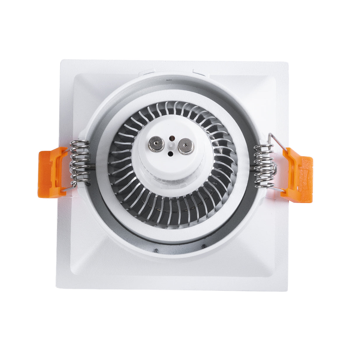 ALPHA 77832 Χωνευτό Κινούμενο Τετράγωνο Σποτ Οροφής για Λάμπα MR16/GU10 - IP20 - Χυτό Αλουμίνιο - Μ9 x Π9 x Υ4.5cm - Λευκό