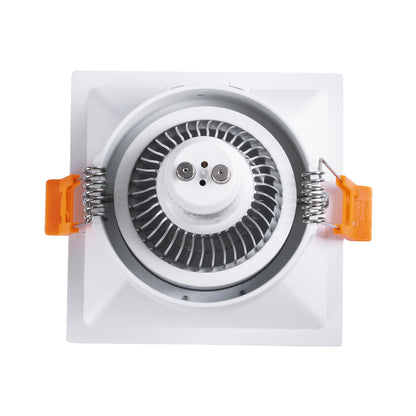 ALPHA 77832 Χωνευτό Κινούμενο Τετράγωνο Σποτ Οροφής για Λάμπα MR16/GU10 - IP20 - Χυτό Αλουμίνιο - Μ9 x Π9 x Υ4.5cm - Λευκό