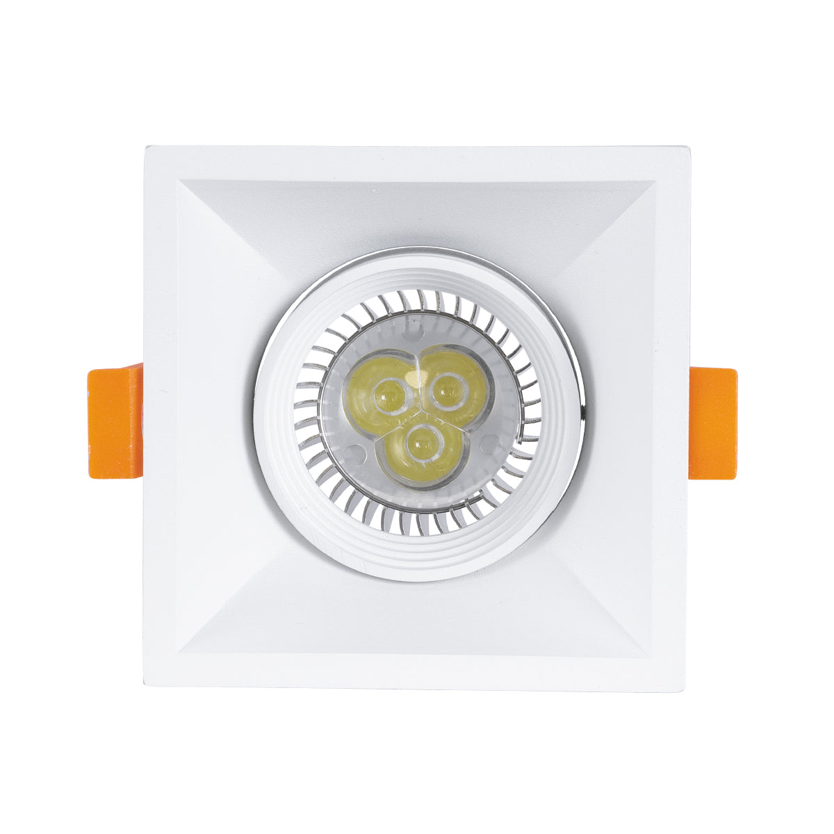 ALPHA 77832 Χωνευτό Κινούμενο Τετράγωνο Σποτ Οροφής για Λάμπα MR16/GU10 - IP20 - Χυτό Αλουμίνιο - Μ9 x Π9 x Υ4.5cm - Λευκό